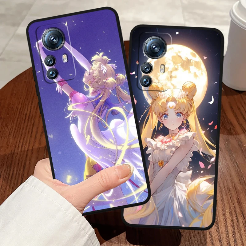 Sailor Moon Fashion Cute For Xiaomi Mi Poco F5 F4 F3 X6 X5 X4 X3 M6 M5 M5S M4 M3 C65 Pro GT NFC 5G Black TPU Phone Case