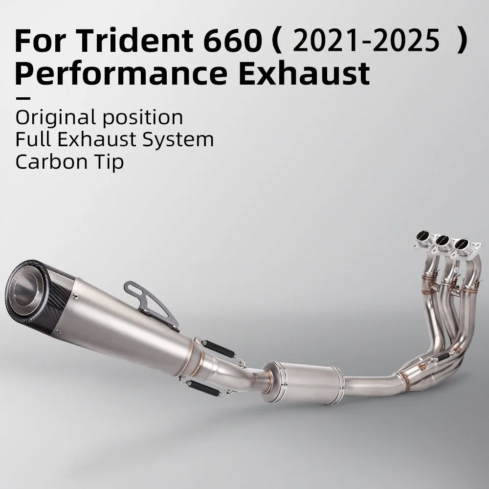 

For Triumph Daytona 660 Tiger 660 Trident 660 2021-2025 Motorcycle Full System Exhaust Modify Escape Manifold Titanium Muffler