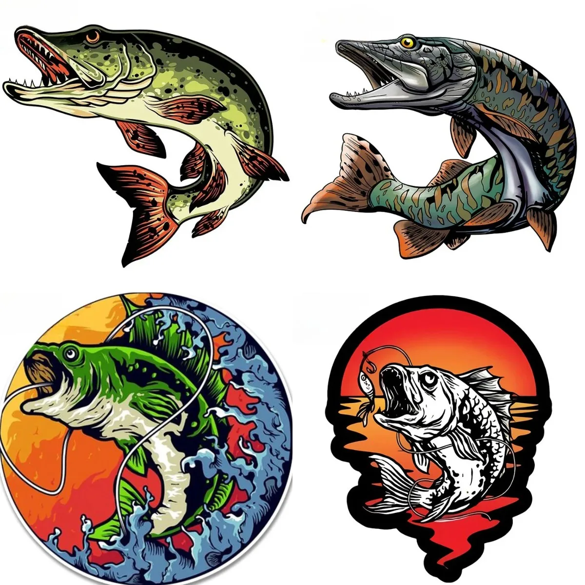 

Funny Fishing Car Stickers Windshield Car Assessoires Decals Decor Surfboard Fuel tank Decoration