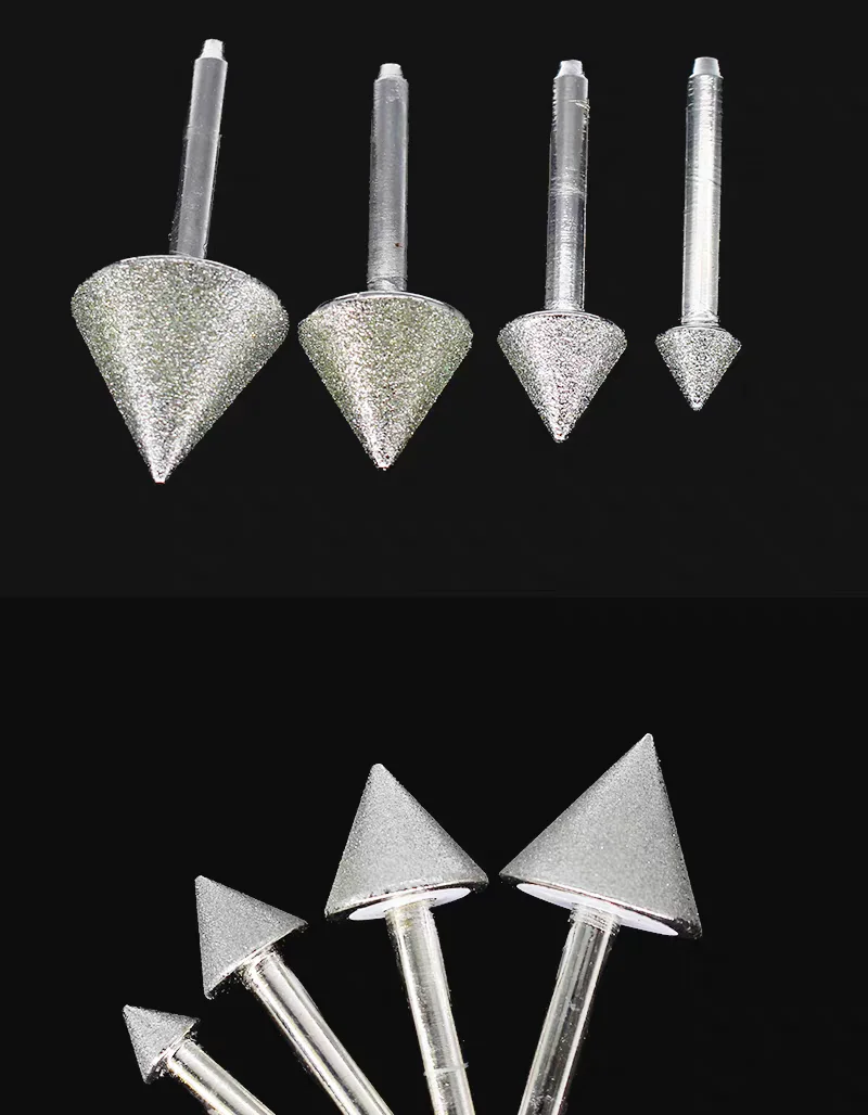 70mm 80mm 60 Degree Conical Electroplated Diamond Chamfering Tool for Electric Grinder Hole Opener For Glass and Metal 80# 240#