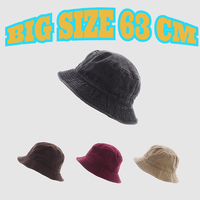 2023 New Big Head Plus Size Bucket Hat for Men Pure Cotton Bob Panama Fisherman Hat Korean Man Women 59cm 60cm 62cm 63cm Sun Hat
