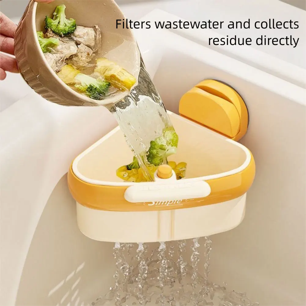 Suction Cup Sink Drainer Basket,Sink Strainer Basket,Multi-Functional Food Waste Disposal Filter,Kitchen Residual Filter Basket - Image 2