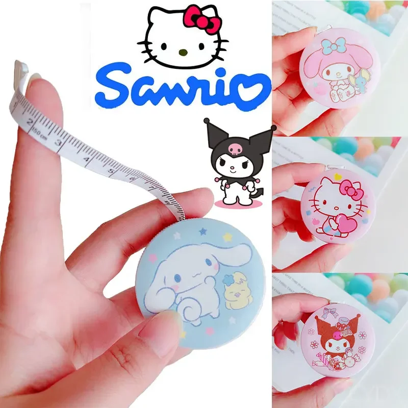 Sanrio Hello Kitty 1.5M Soft Tape Measure Cute Animation Portable Leather Soft Ruler Double Scale (CM/Inch) Office Measure Tool