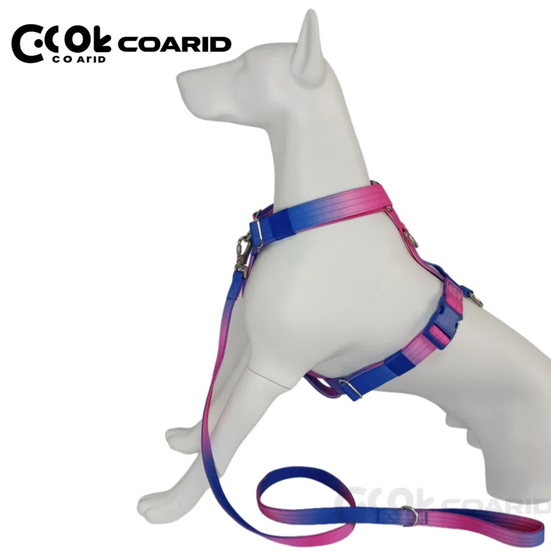 

Dog Harness No-Pull Reflective with Gradient Color, Anti-Choking Breathable Mesh Vest with Handle for Large Medium Dogs Walking