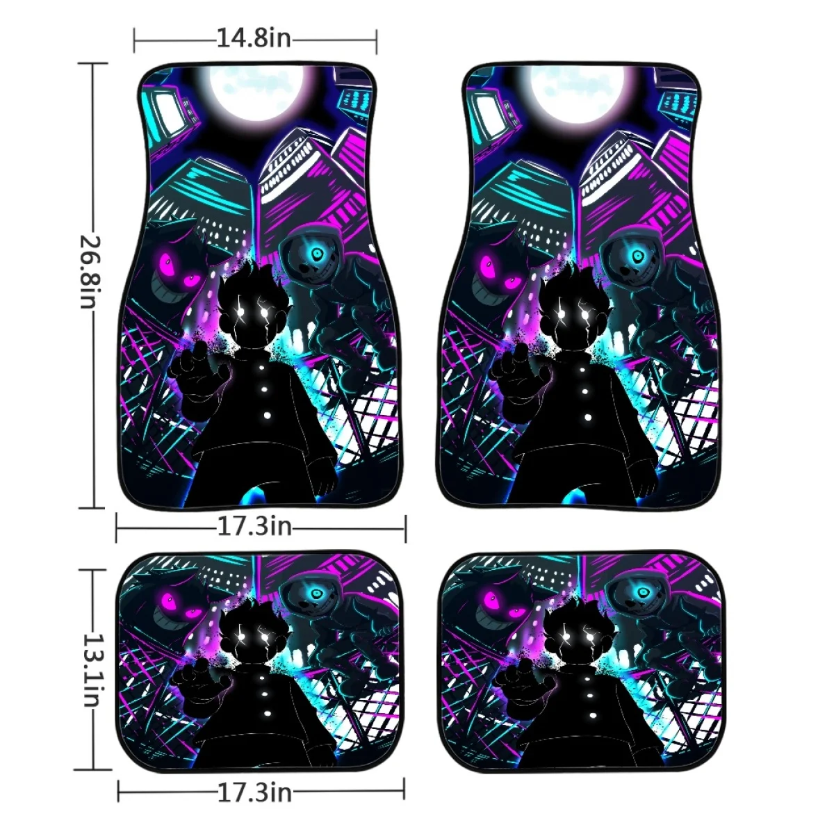 New Car Floor Mats Cartoon Anime Pattern Fashion Auto Carpet for SUV Van Truck Waterproof Car Accessories Easy to Install Clean