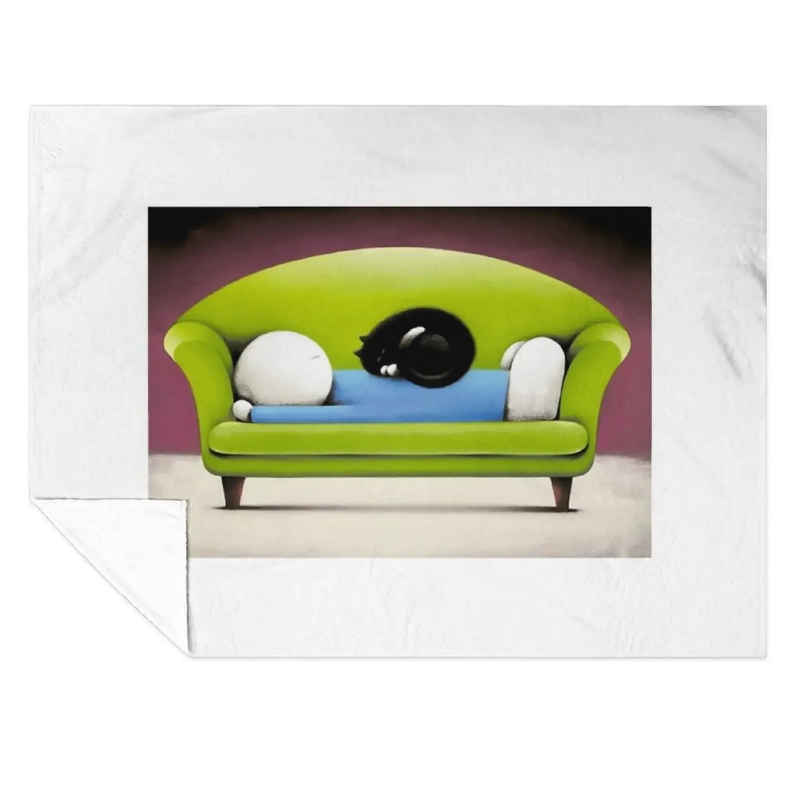 

Catnap Throw Blanket Sofas Fashion Sofas funny gift Soft Blankets