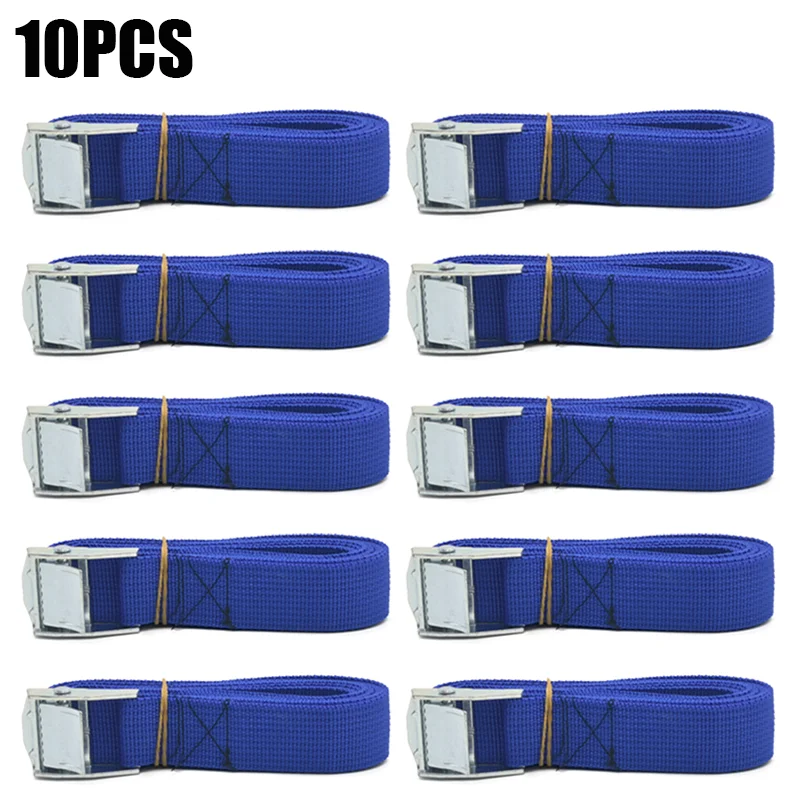 AliExpress 10Pcs 2.5M Black Lashing Straps with Clamping Lock Heavy Duty Fastening Straps For Motor Bicycle Luggage Fixing Tool