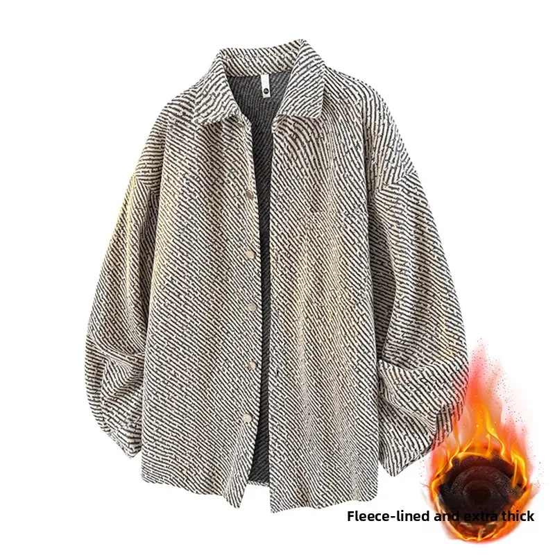 

Новая универсальная мужская толстовка-кардиган с длинным рукавом, на флисовой подкладке, свободного кроя, для осени и зимы