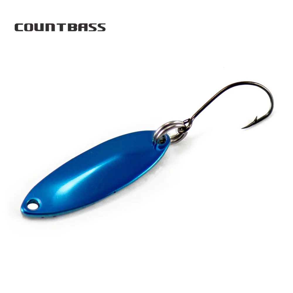 

Countbass 1/16oz 1.8g Casting Brass Spoon Salmon Trout Pike Bass Fishing Lures Tackle