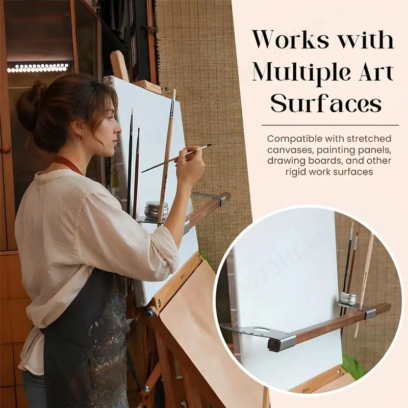 Adjustable Easel Hand Rest Support Bar, Artist Hand Support Bridge Metal Stand,Adjustable Height & Angl for Sketching Drawing