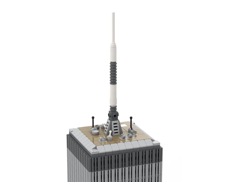 MOC-127129 World Trade Center 1:800 Ratio 2000PCS Transparent Black To Replace Transparent Brown Building Block Model