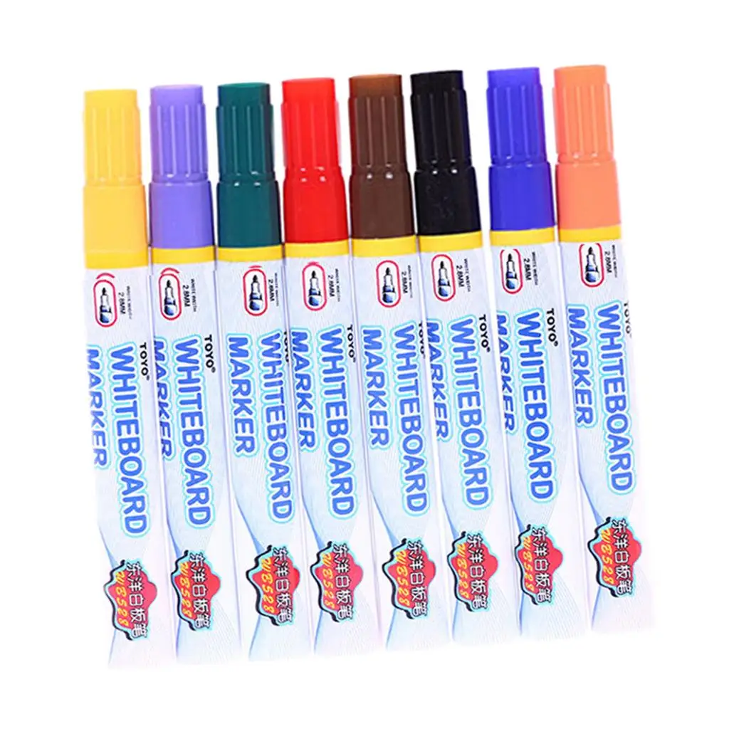 8Pcs Fine Point Whiteboard Marker Kids Dry Erase Markers Children Student Paper