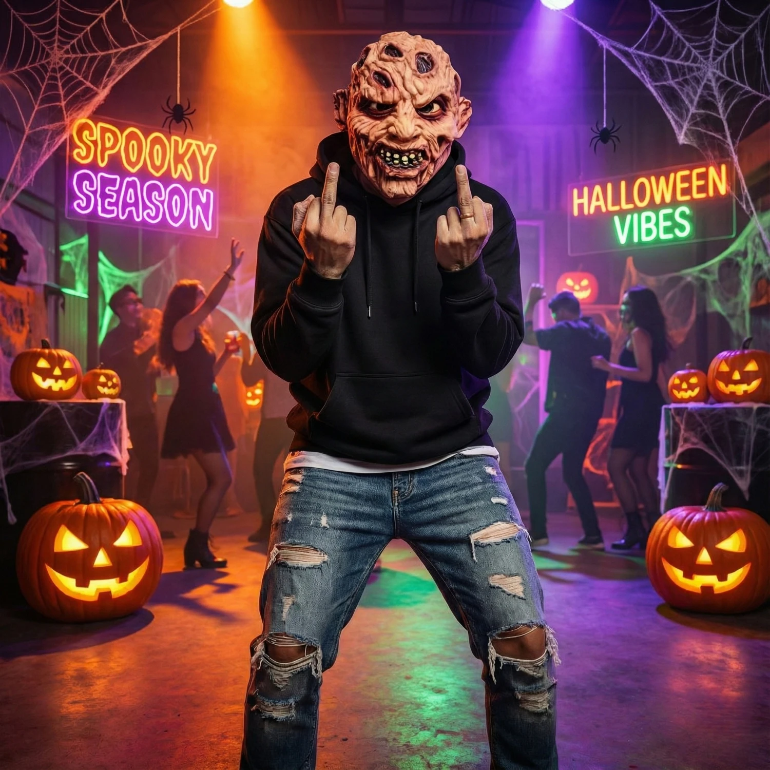 Maska Horror Premium z Czystego Lateksu – Realistyczna Zdrzewiała Twarz na Halloween, Cosplay i do Nawiedzonych Domów