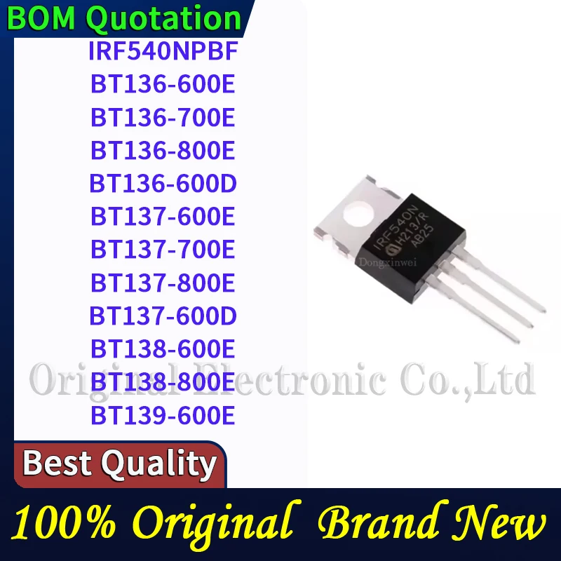 IRF540NPBF BT136-600E BT136-700E BT136-800E BT136-600D BT137-600E BT137-700E BT137-800E BT137-600D BT138-600E BT138-800 PC shell