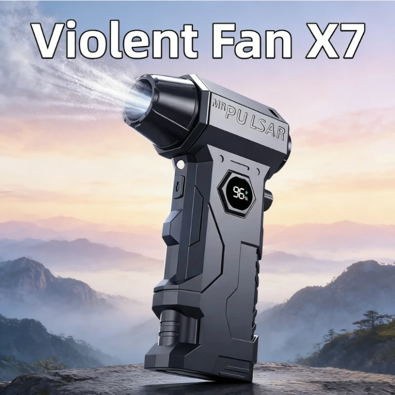 

Портативный ручной турбовакуумный пылесос X7 | Вентилятор Hurricane 130000 об/мин с LED-дисплеем и многопортовой системой для глубокой очистки