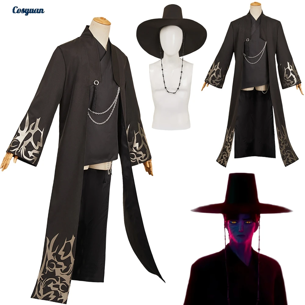 

2025 Cartoon Demon Hunter of KPop Cosplay Saja Boys Jinu Coat Hat Cloth Roleplay Costume Outfit Halloween Carnival Suit For Men