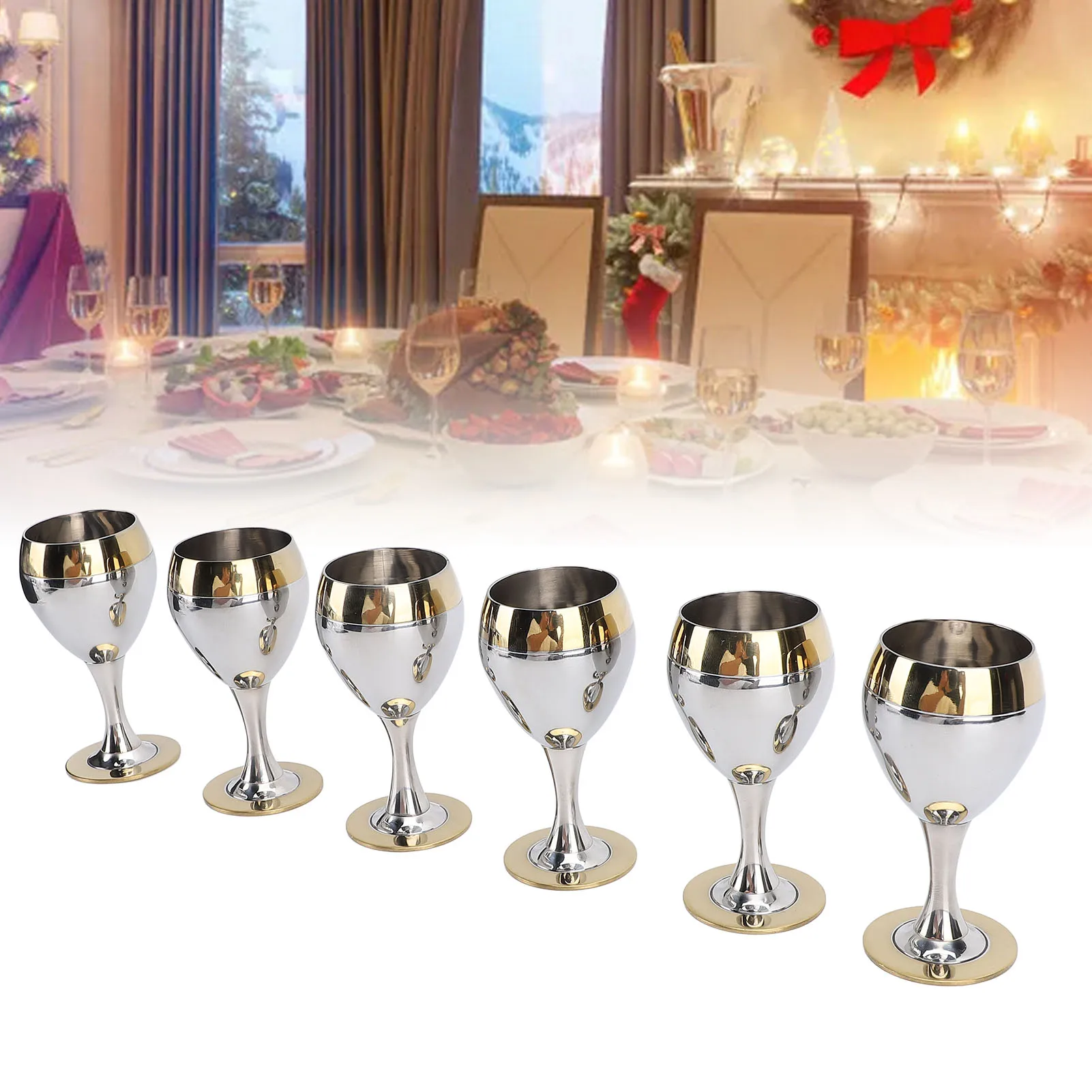 

Металлические бокалы для вина, европейские небьющиеся бокалы для вина из нержавеющей стали 304, устойчивые к высоким температурам, необычные для улицы