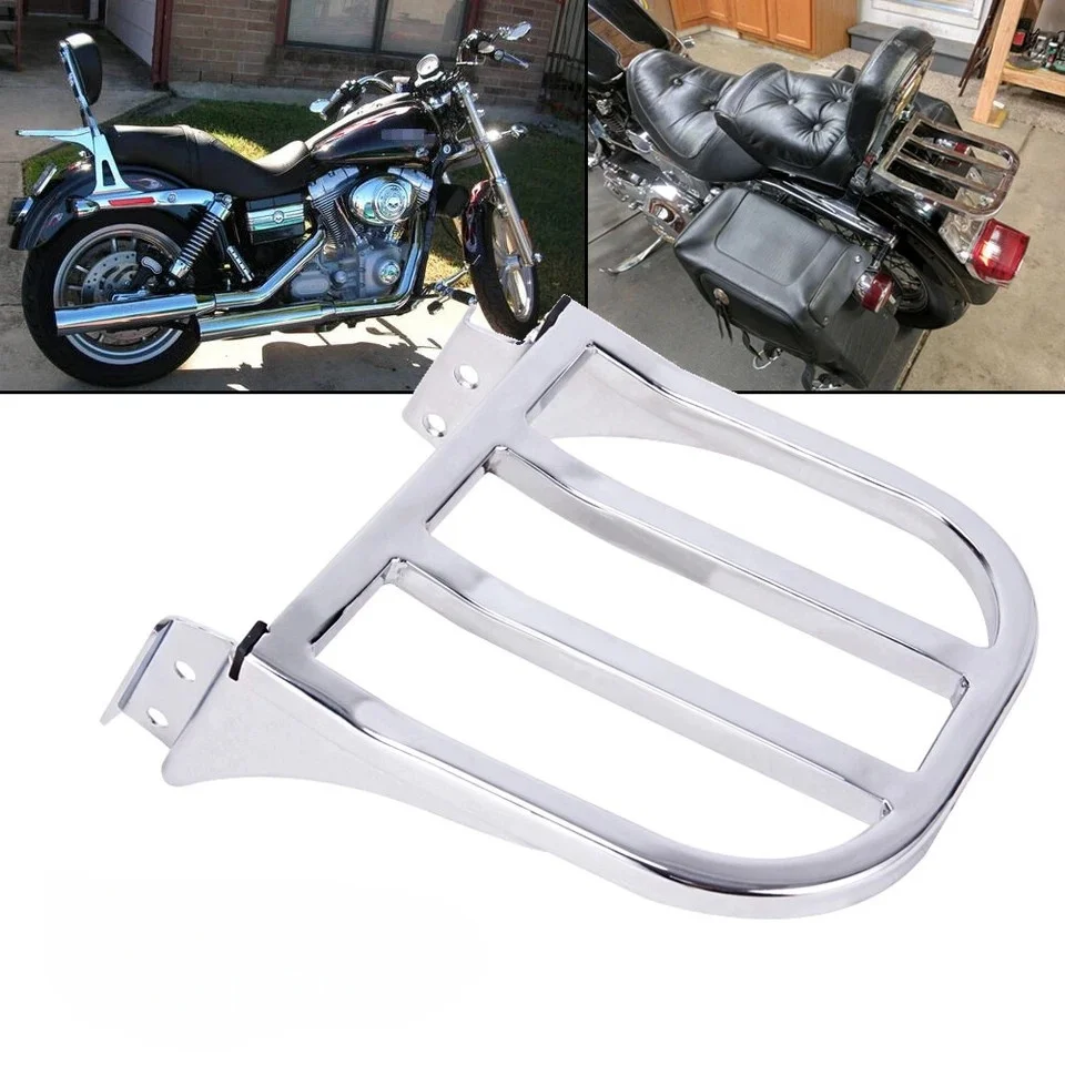 Sissy Bar Backrest Luggage Rack For Harley Heritage Softail Sportster 883 1200