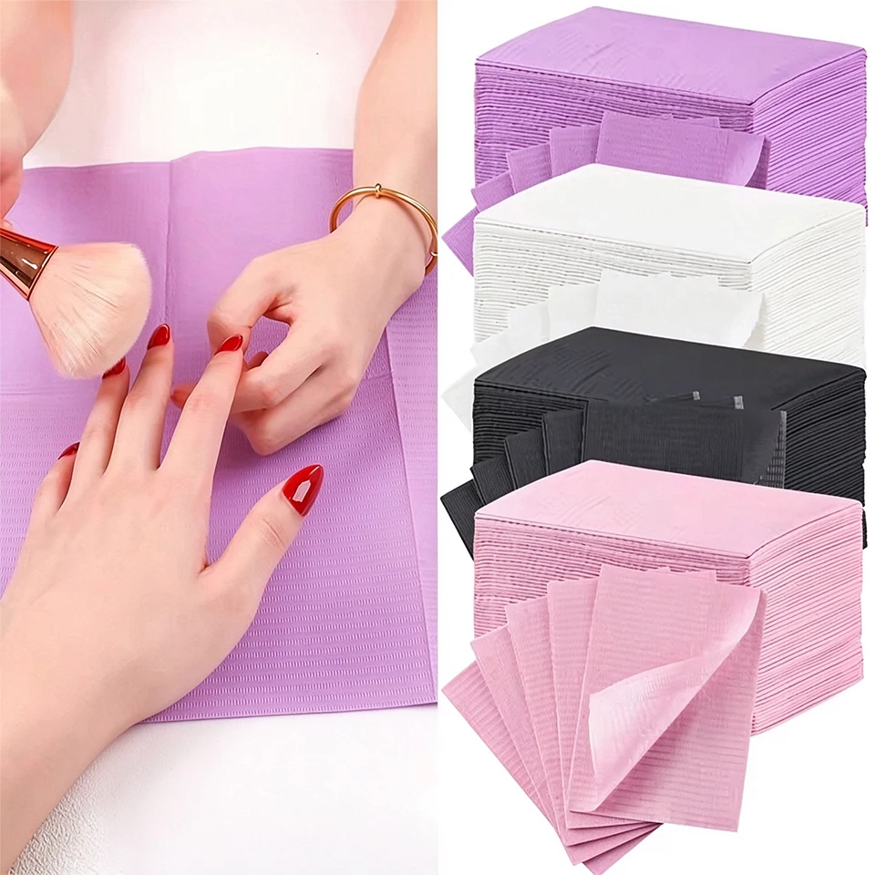 30/60PCS Disposable Nail Table Mats Waterproof Tattoo Clean Pad Nail Art Work Surface Covers for Manicure Pedicure Salon Tool