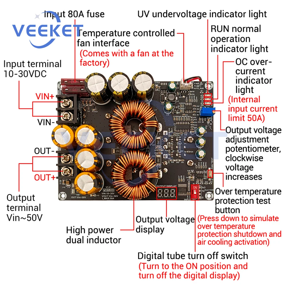 1200W 50A High Curr… - image