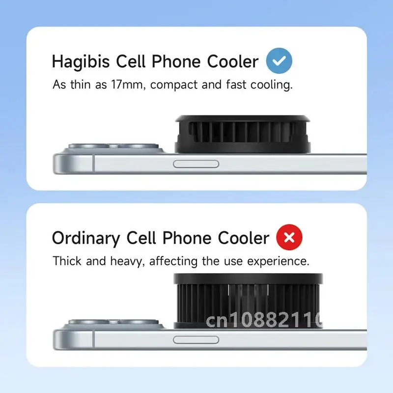 Hagibis Magnetic Cell Phone Cooler พัดลมระบายความร้อนสากลหม้อน้ําโทรศัพท์มือถือสําหรับ iPhone 16 Pro Black Shark Gaming Live Stream