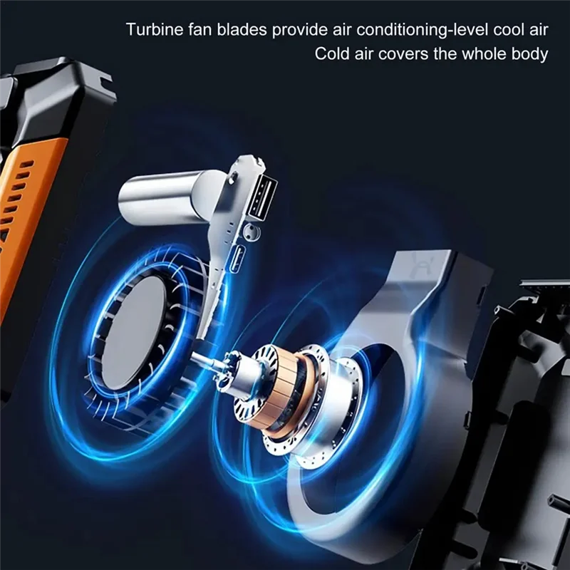 A59E-แขวนเอวพัดลม USB ชาร์จพัดลมพกพาขนาดเล็กสําหรับตั้งแคมป์กลางแจ้งเดินป่าปีนเขาวิ่งอุปกรณ์กีฬา