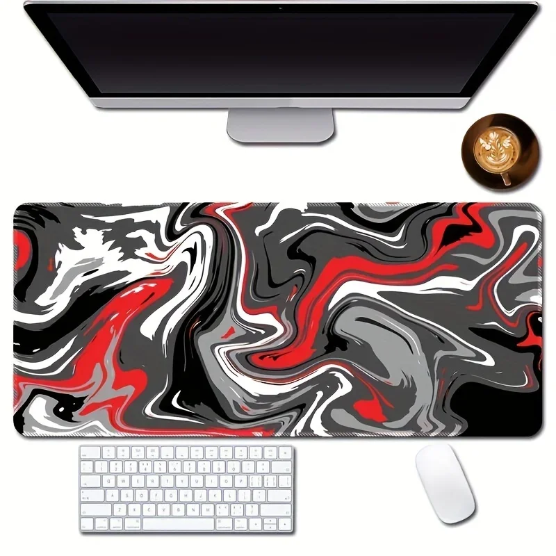 Large Abstract Graffiti Mouse Pad with Non-Slip, Washable Surface for Gamers & Office