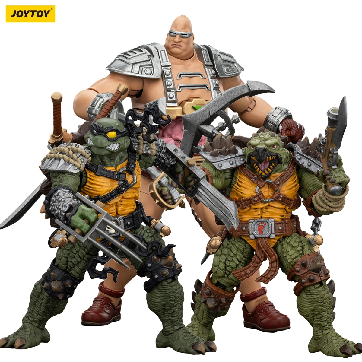 

[IN STOCK] JOYTOY TMNT 1/18 Action Figure Krang&Slash&Tokka 3PCS Anime Military Model Toys Collection