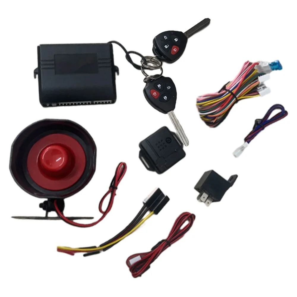 

12 В автомобильный дистанционный центральный дверной замок, система бесключевого доступа, центральный замок с автомобильной сигнализацией, 2 пульта дистанционного управления