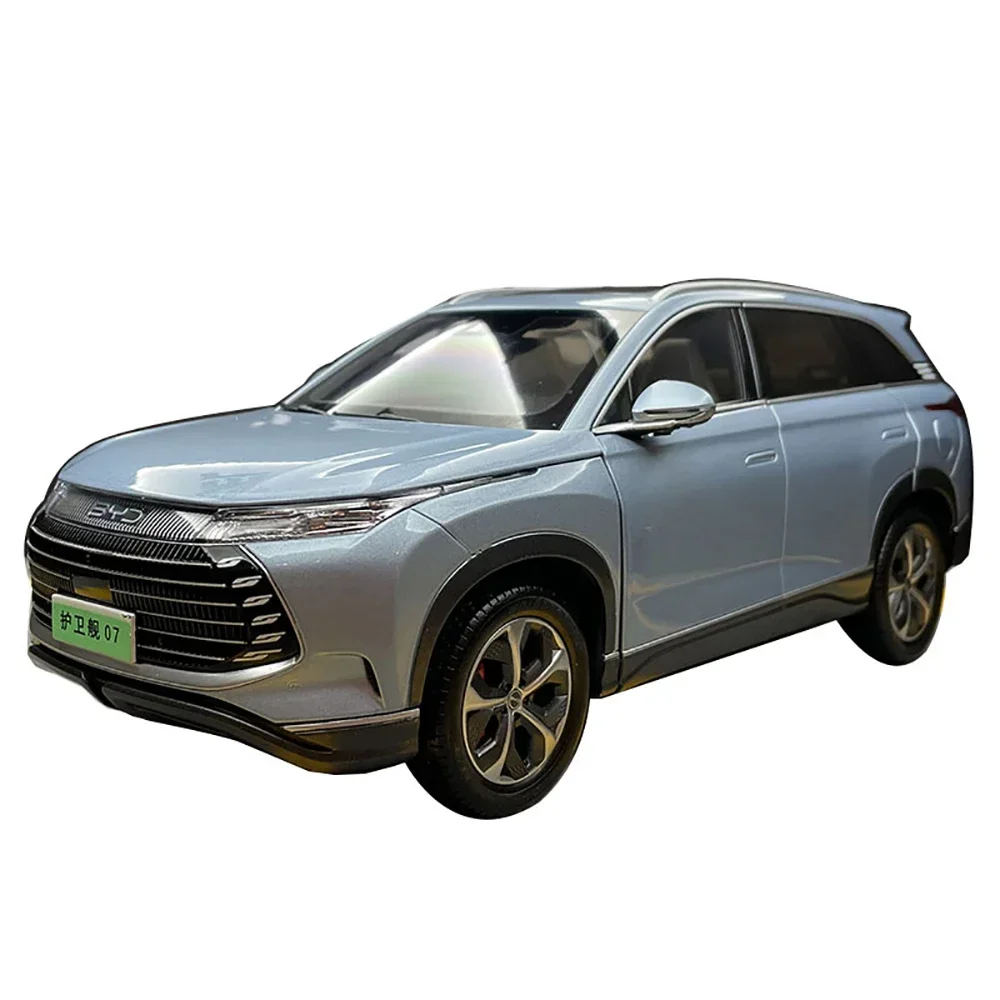 Modelo SUV de aleación BYD Frigate 07 coleccionable de alta calidad 1:18 con motor de apertura, volantes, Interior detallado