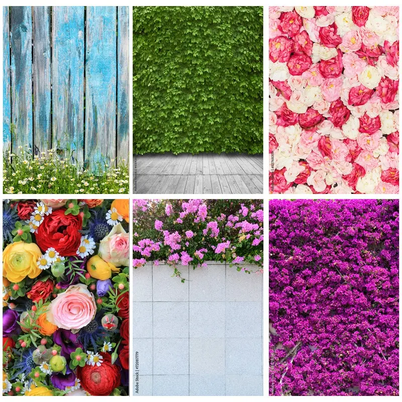 

SHUOZHIKE Art Fabric Photography Backdrops Prop Flower Wall Wedding Valentine's Day Photo Studio Background PropsHHQQ-09