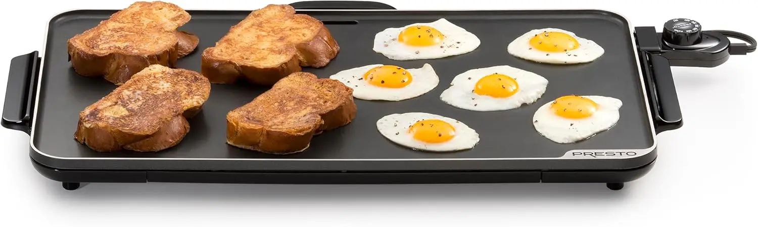 

07072 22-Inch Extra Large Griddle, 22'x 13', Low Profile Design, Ceramic Nonstick, Black