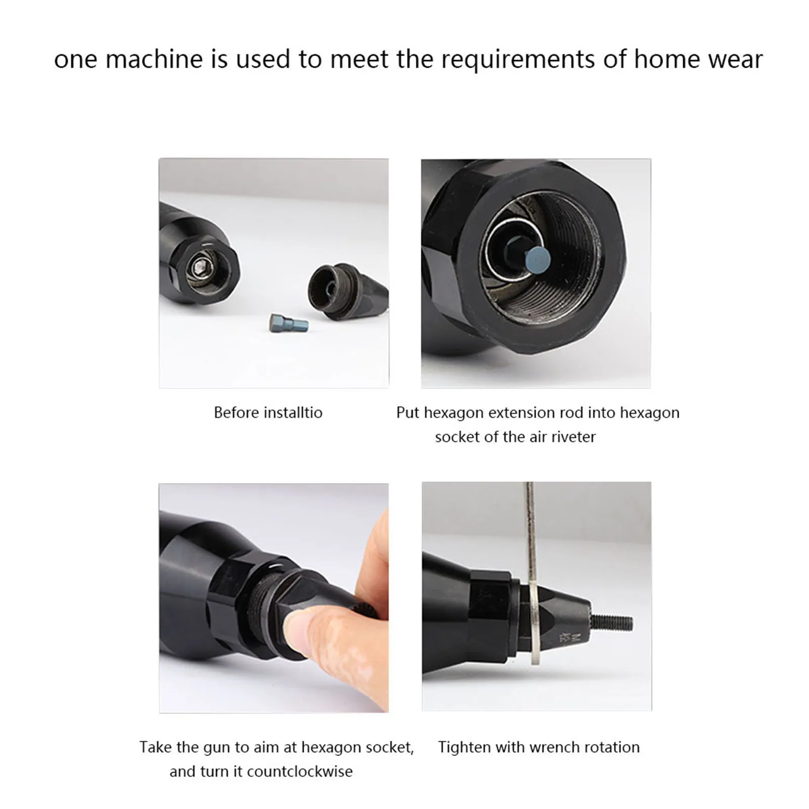 M8/M10 Pneumatic Riveting Gun Pull Nut Automatic Air Riveter Nut Gun Tool 400rpm Pneumatic Riveter