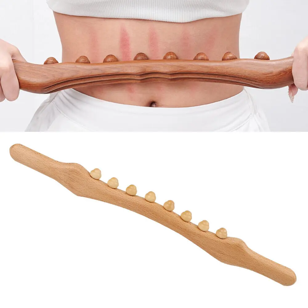 Rolling Pin Universal Back Needle Massage Tendons Beech Wood Scraping Stick Point Treatment Guasha Relax Therapy Tool