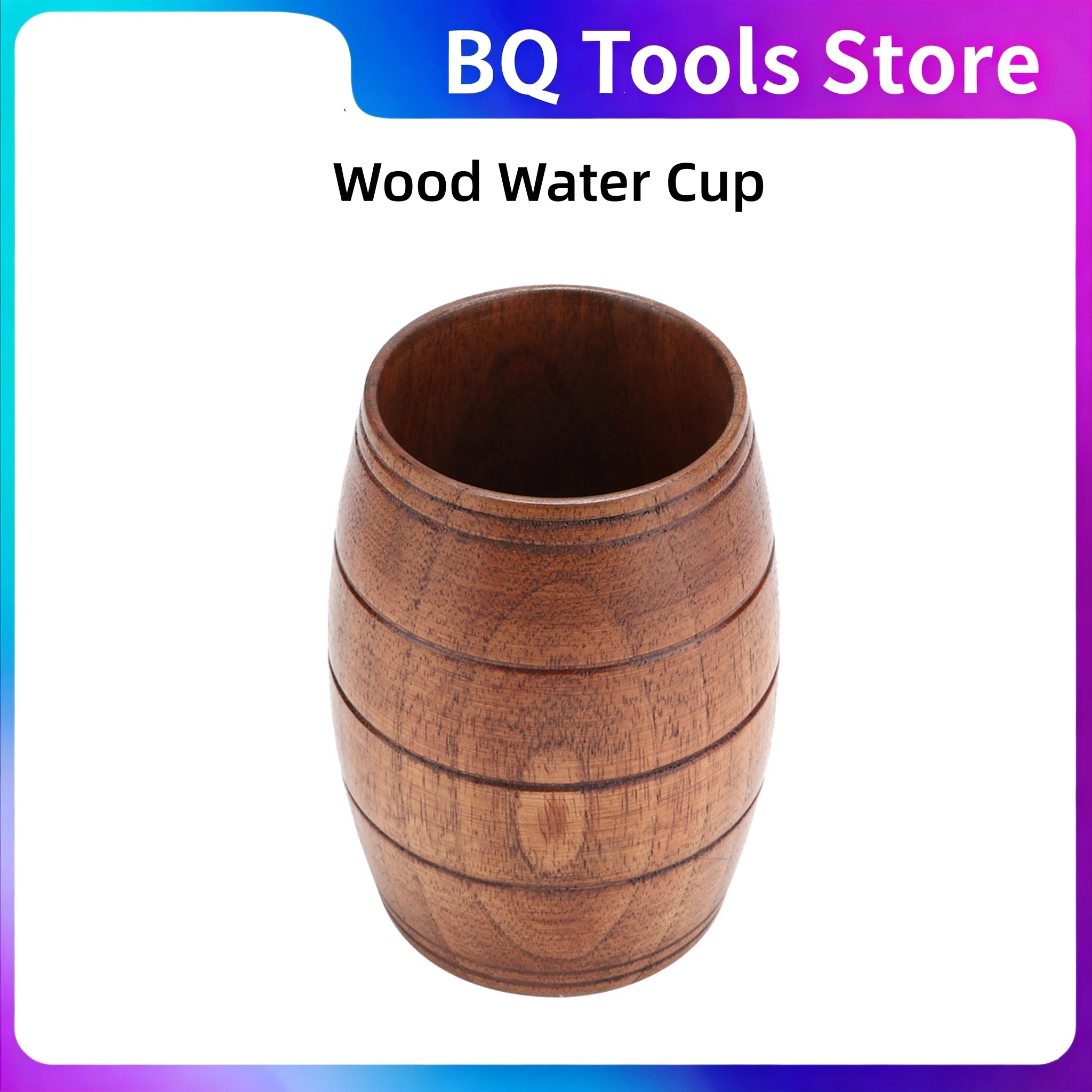 Wood Cup Household Natural Classical Wood Water Cup Beer Coffee Milk Tea Cup Kitchen Utensils 8cm Diamete
