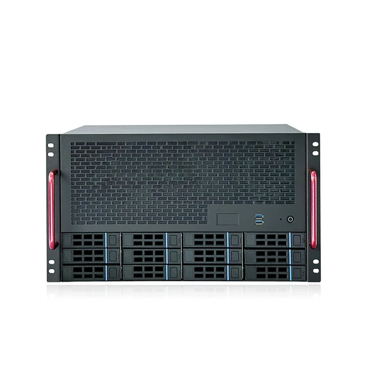 JMCD Best Selling NAS12S4-2 12-Bay Rack-Mount ATX Nas Case For Home PC Private Cloud Data Backup Server Chassis Storage