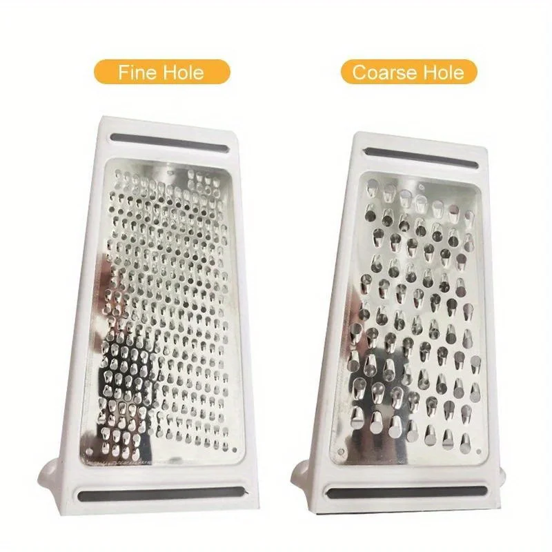 1 шт., терка для сыра, терка для сыра из нержавеющей стали с контейнером, двусторонние лезвия для овощей, моркови, огурца, слайсер Cu