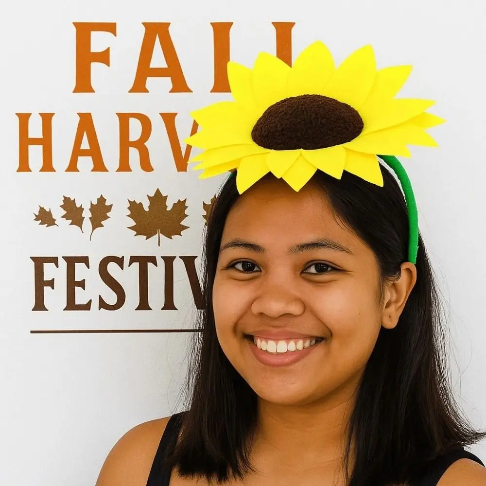 

Nutrition Month Cartoon Fruit Hair Hoop Sunflower Funny Creative Headband for Harvest Festival Personalized Cloth