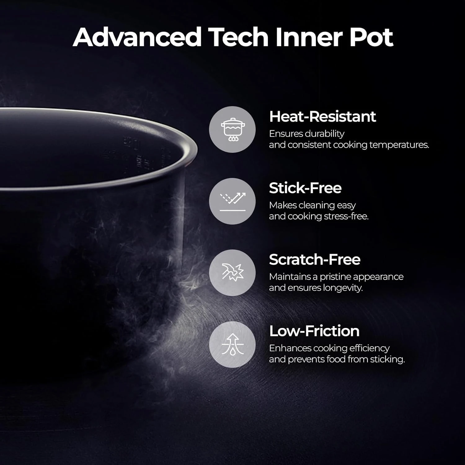 CR-3032 30-كوب (غير مطبوخ) / 60 كوب (مطبوخ) جهاز طبخ الأرز التجاري بسعة كبيرة مع وعاء داخلي غير لاصق #4