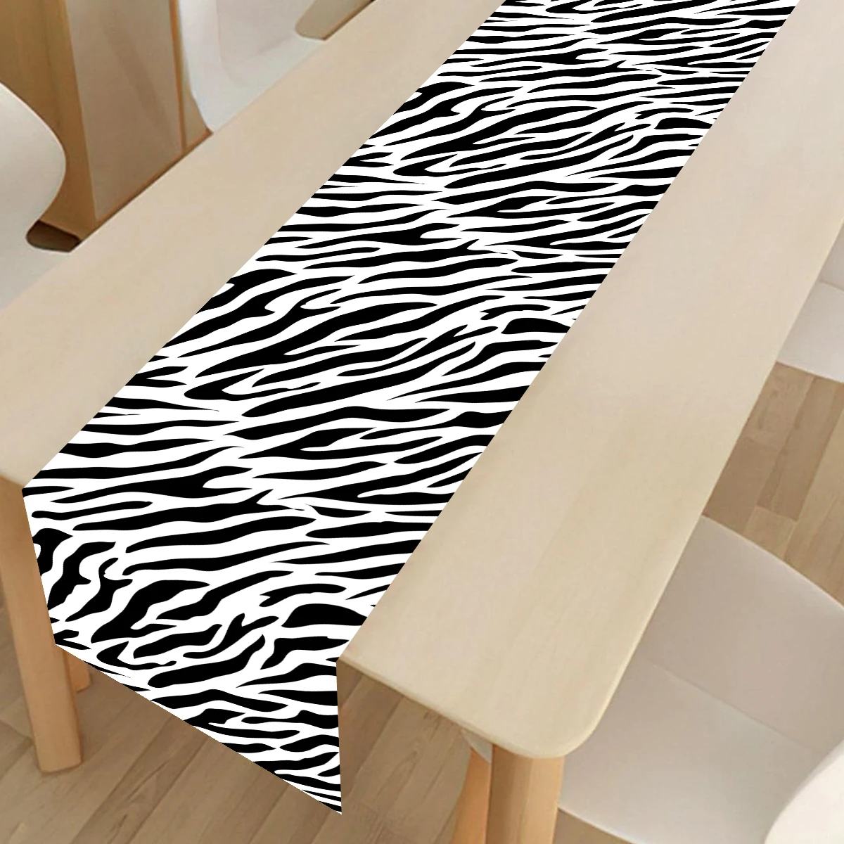 Animal Leopard Print Table Runner Zebra Cheetah Table Cover Jungle Safari Wild One Birthday Party Supplies Kids 1st Party Decors