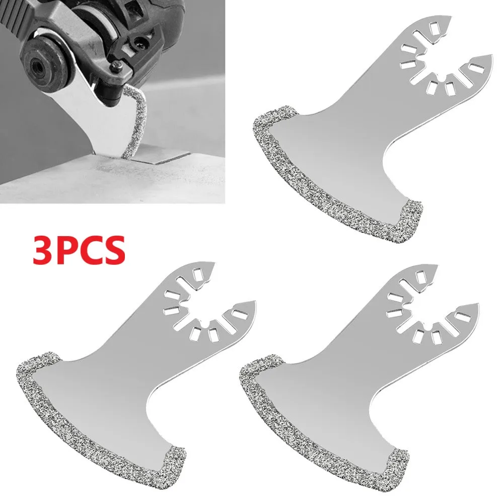 3Pc Saw Blade Emery Oscillating Multi Tool Swing Saw Blades For Remove Defective Tile grout Cut Soft Tiles Household Maintenance