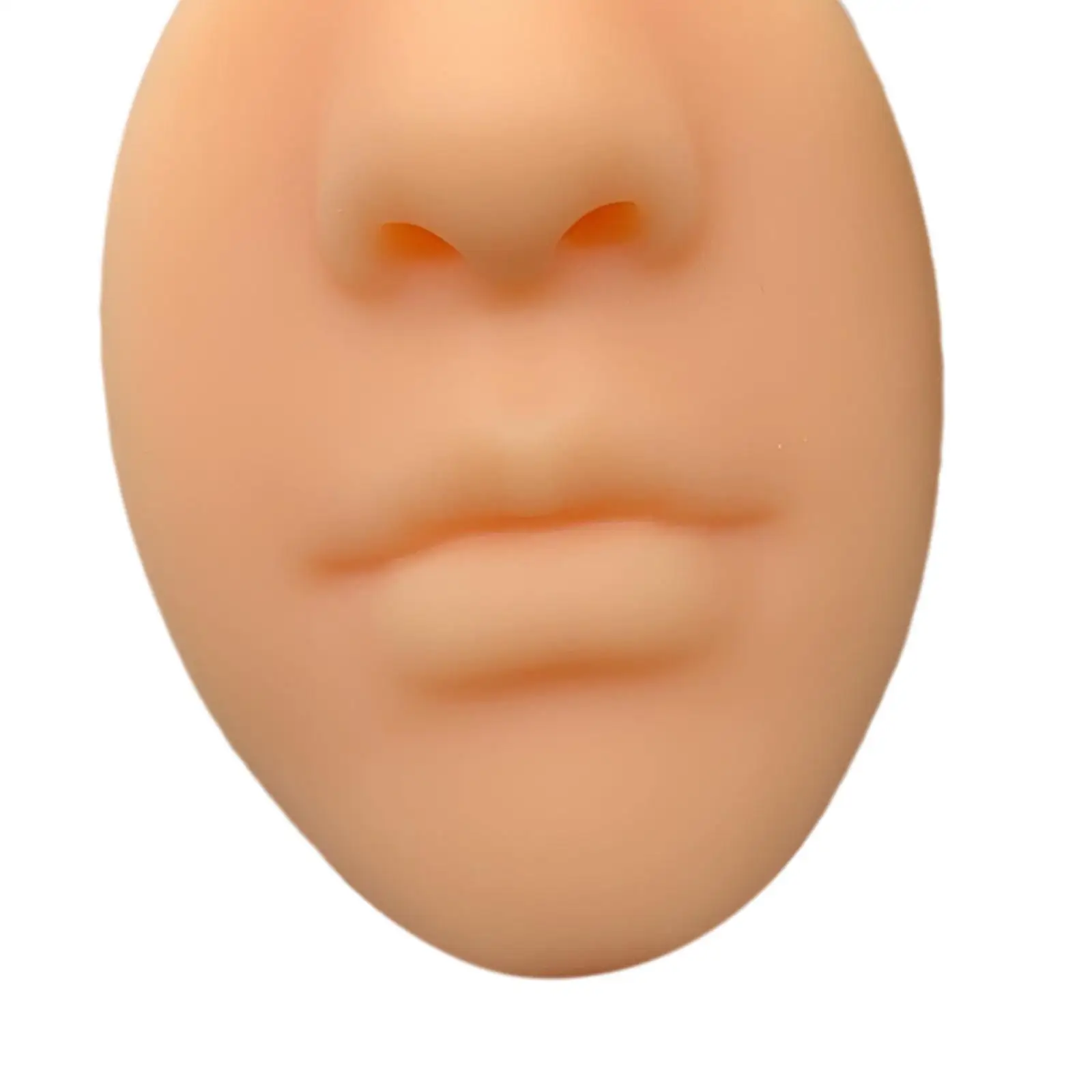 Silicone Face Model Teaching Tool Mannequin Part Displays Soft for Nose Lip