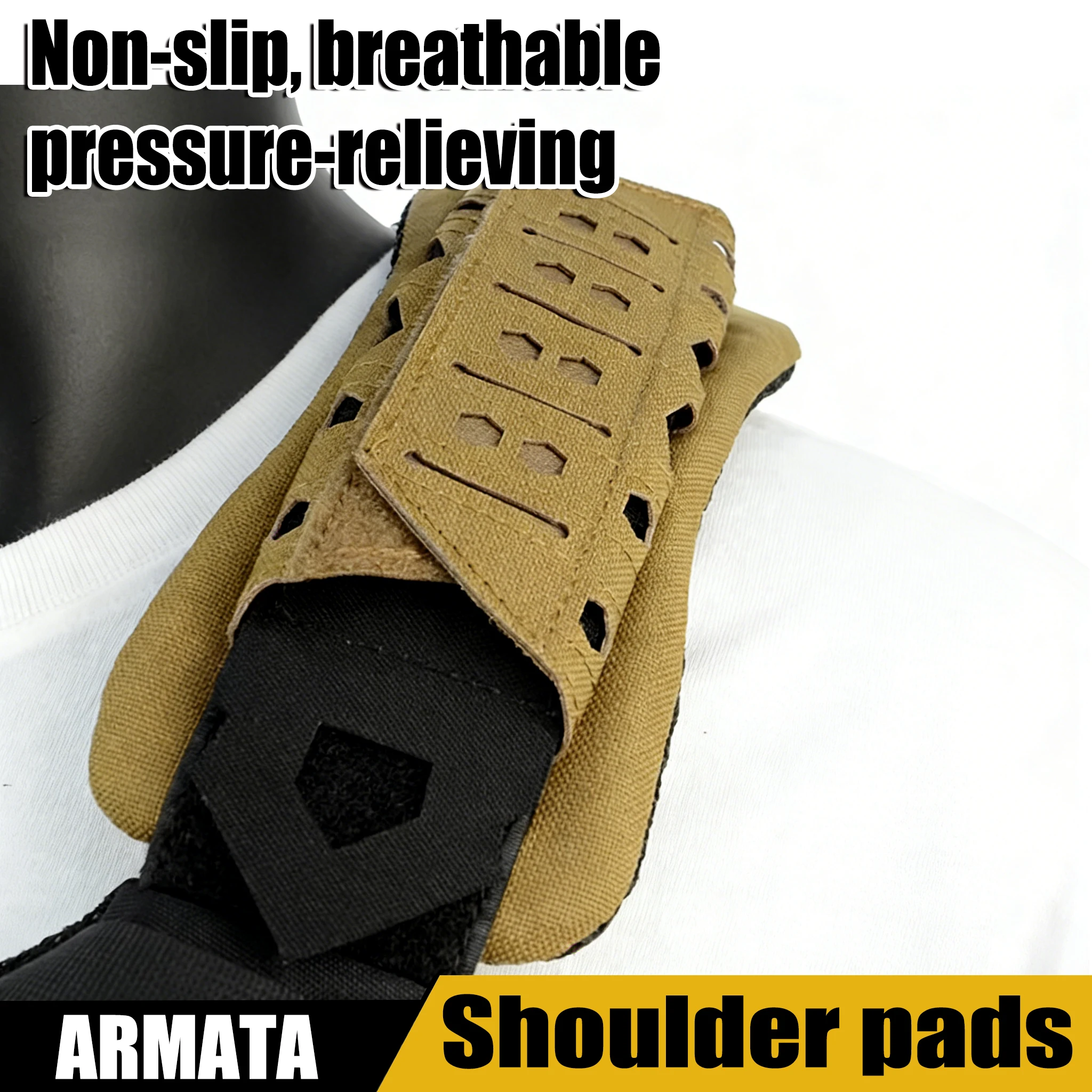 

Лазерная резка, тактические наплечники для жилета, дышащие, с противоскользящей подкладкой, для активного отдыха