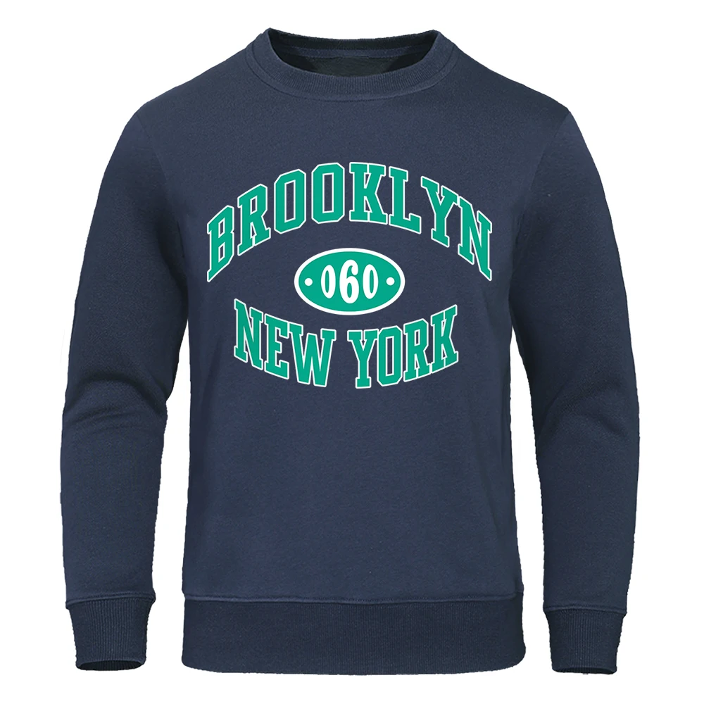 Brooklyn New York U.S.A Print Men Sweatshirt Fashion City Hoodie Personality Street Clothing Fleece Comfortable Sportswears Mens