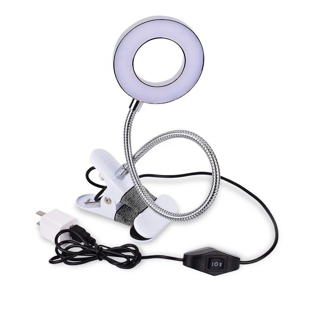 Tattoo Lamp With Clamp USB LED Cold Light Eyebrow Makeup Eyelash Extension Illuminator Equipment Improved  Nail Art Beauty tools