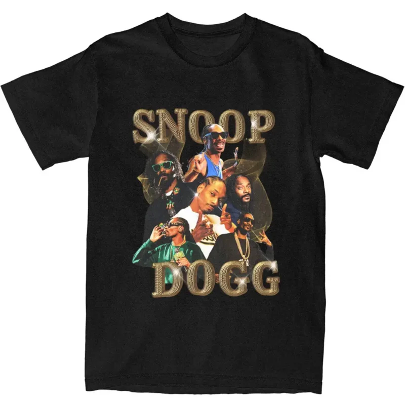 Men Women's Snoop Dogg Rapper Hip Hop T Shirts Apparel 100% Cotton T-Shirt Clothes Cool Tee Shirt All Seasons