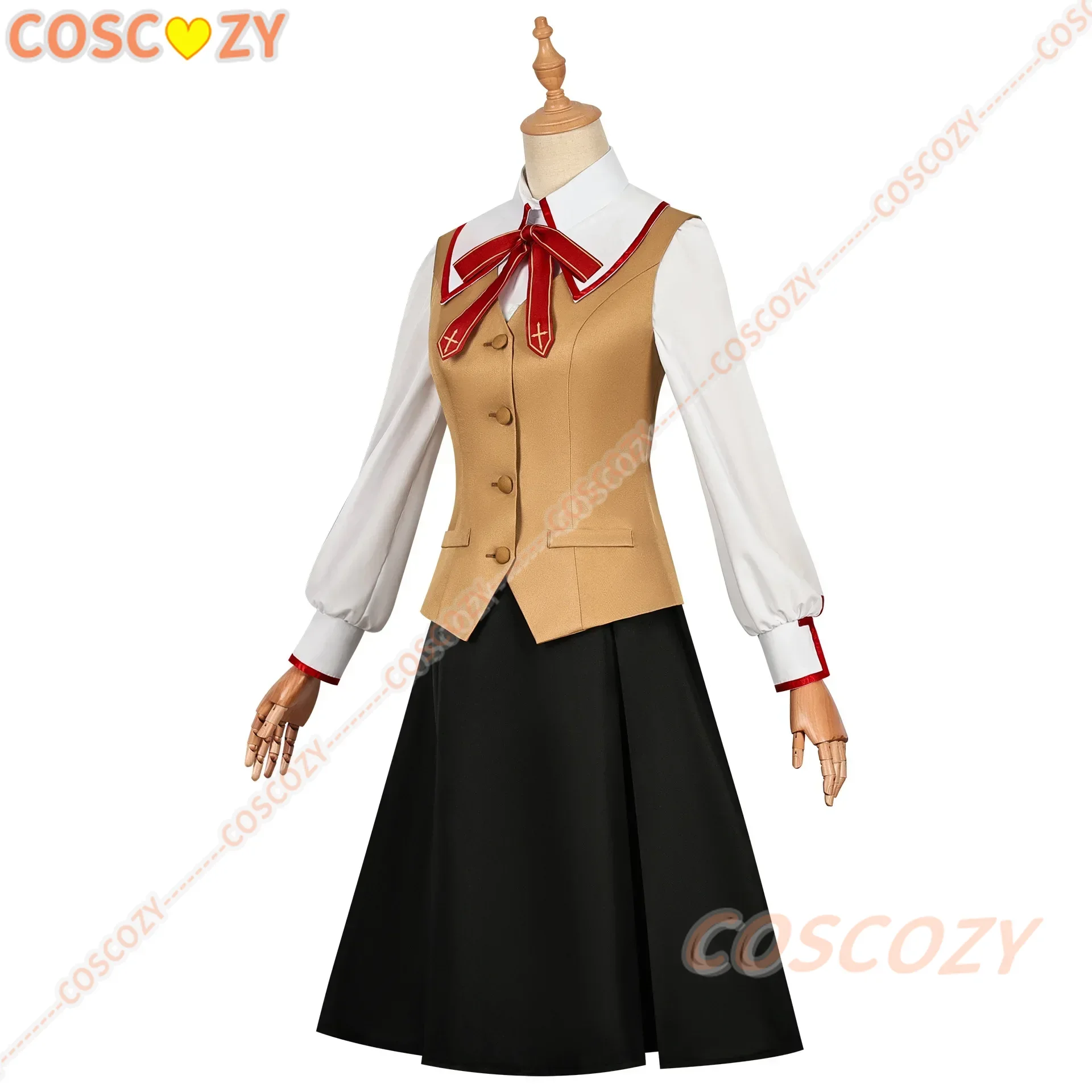 Anime Fate Stay Night Tohsaka Rin School Uniform Wig Cosplay Costumes Girl Red Coat Jk Dress Women Halloween Role Play Costumes