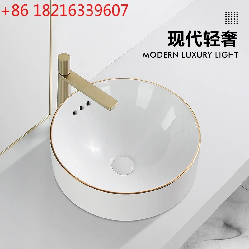 Phnom Penh semi-embedded washbasin mesa basin round ceramic toilet wash bathroom cabinet household
