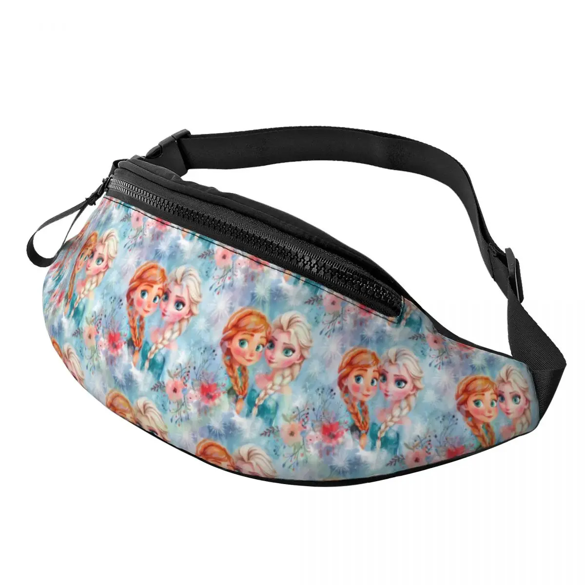 

Custom Casual Frozen Elsa Olaf Seamless Fanny Pack for Cycling Camping Men Women Crossbody Waist Bag Phone Money Pouch