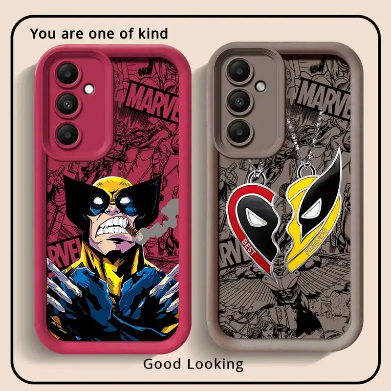 Marvel Deadpool Wolverine Phone Case for Samsung Galaxy A10s A20s A20 A30 A50 A03s A04e A04s A05 A21s A31 A51 A71 4G 5G Cover